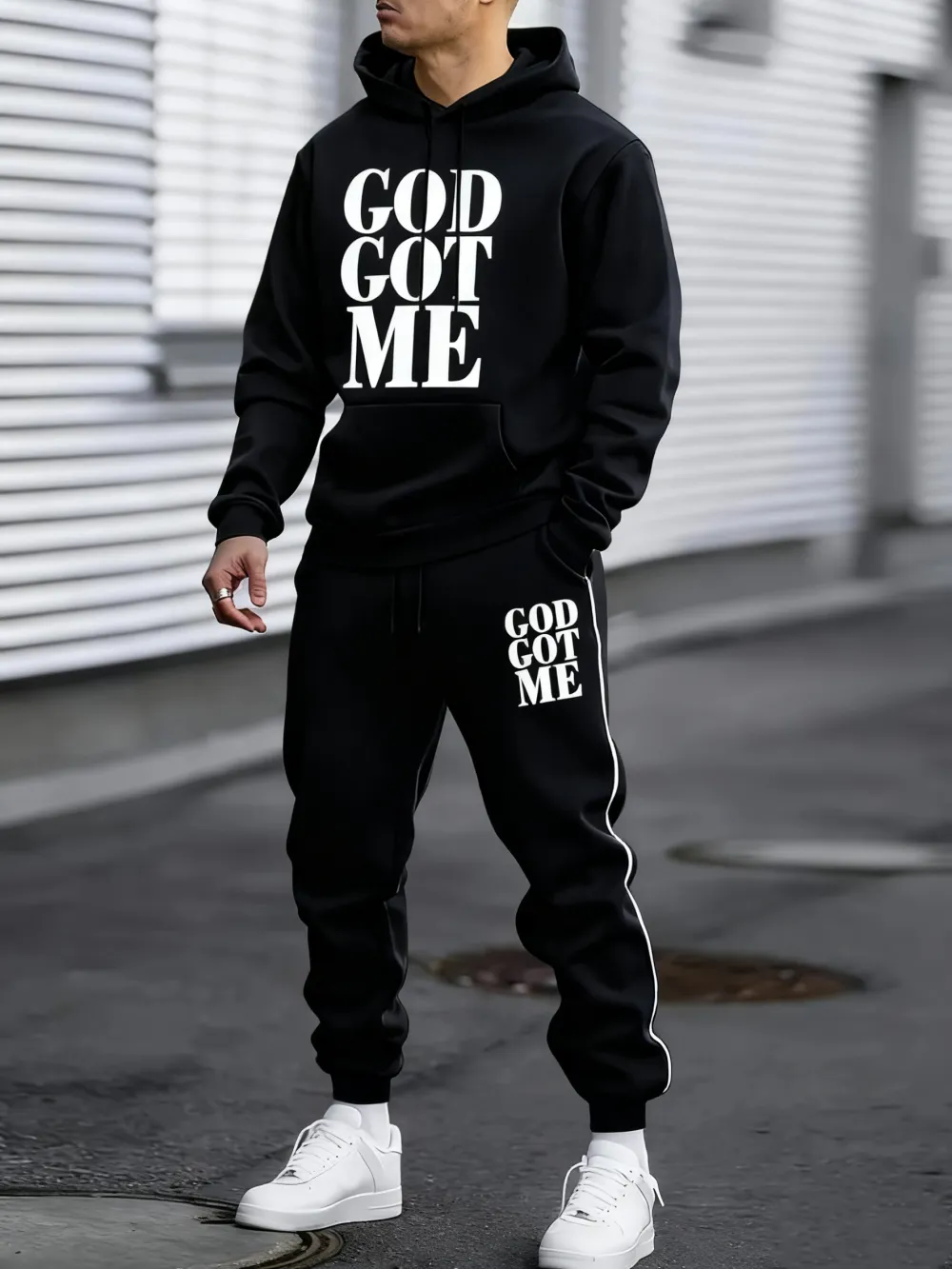Casual Hoodie And Sweatpants Set