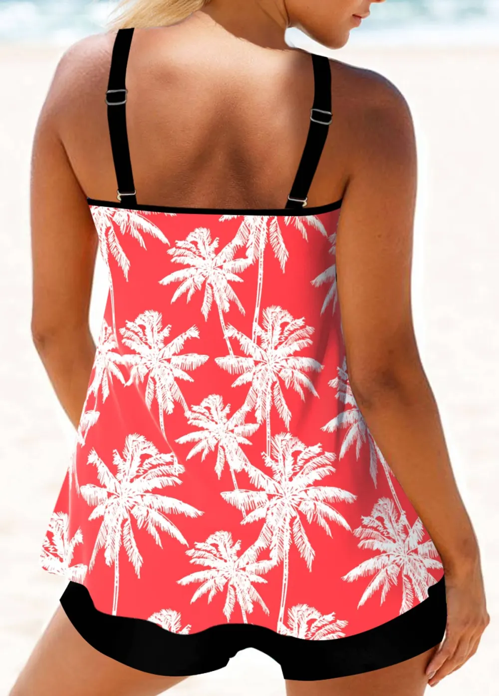 Colorful tie-dye printing Tankini Top