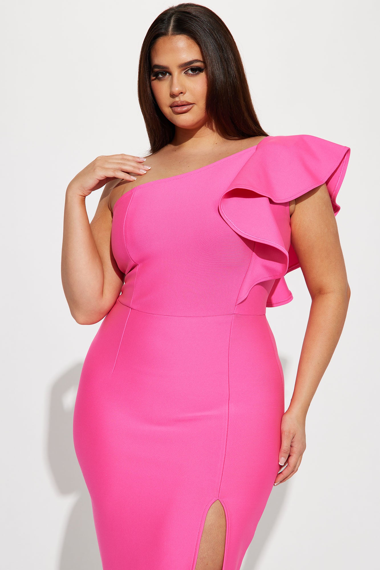 Alaia Bandage Midi Dress - Hot Pink