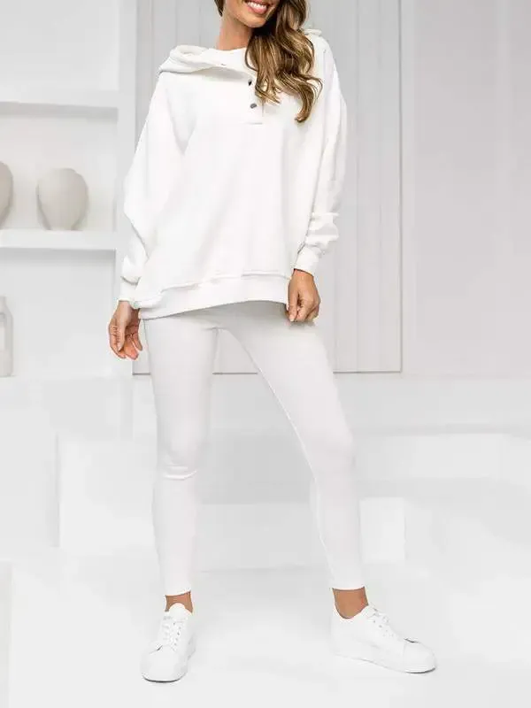 Women Fall&Winter Hooded Casual and Comfortable Sweatshirt Suit