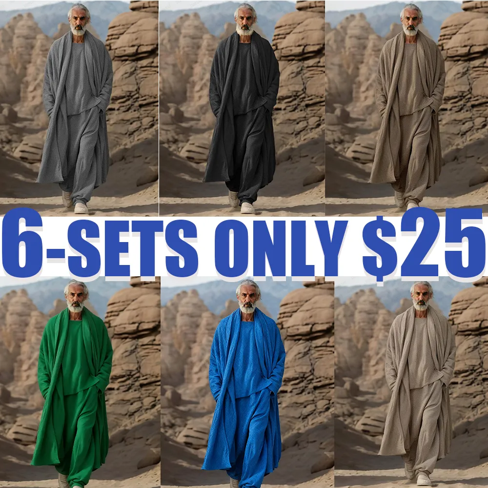 Men's Sets Soft Stretchy Simple 3 Piece Set Suit Set Soft Stretchy Ensemble Versatile Casual Combo