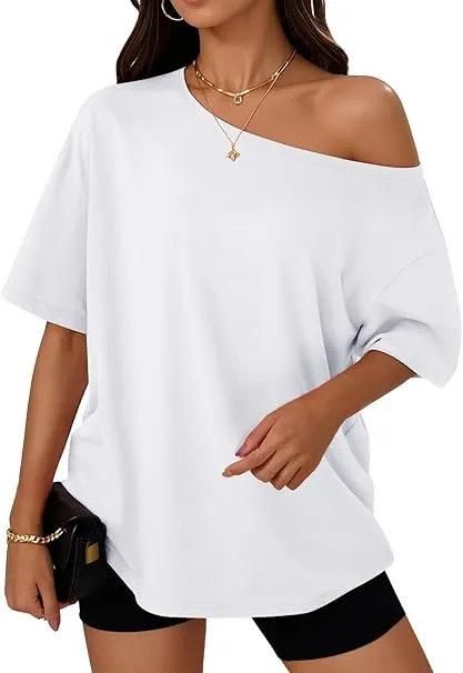 Women's Off Shoulder T-Shirt – Casual & Comfy Fit