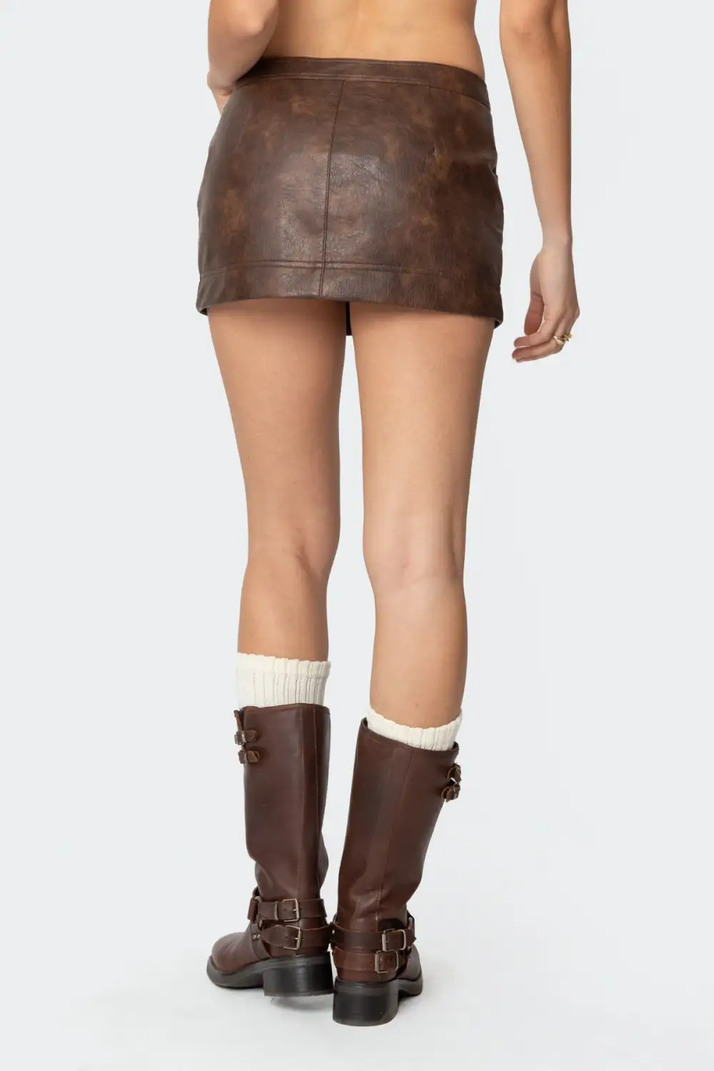 Pax Faux Leather Mini Skirt