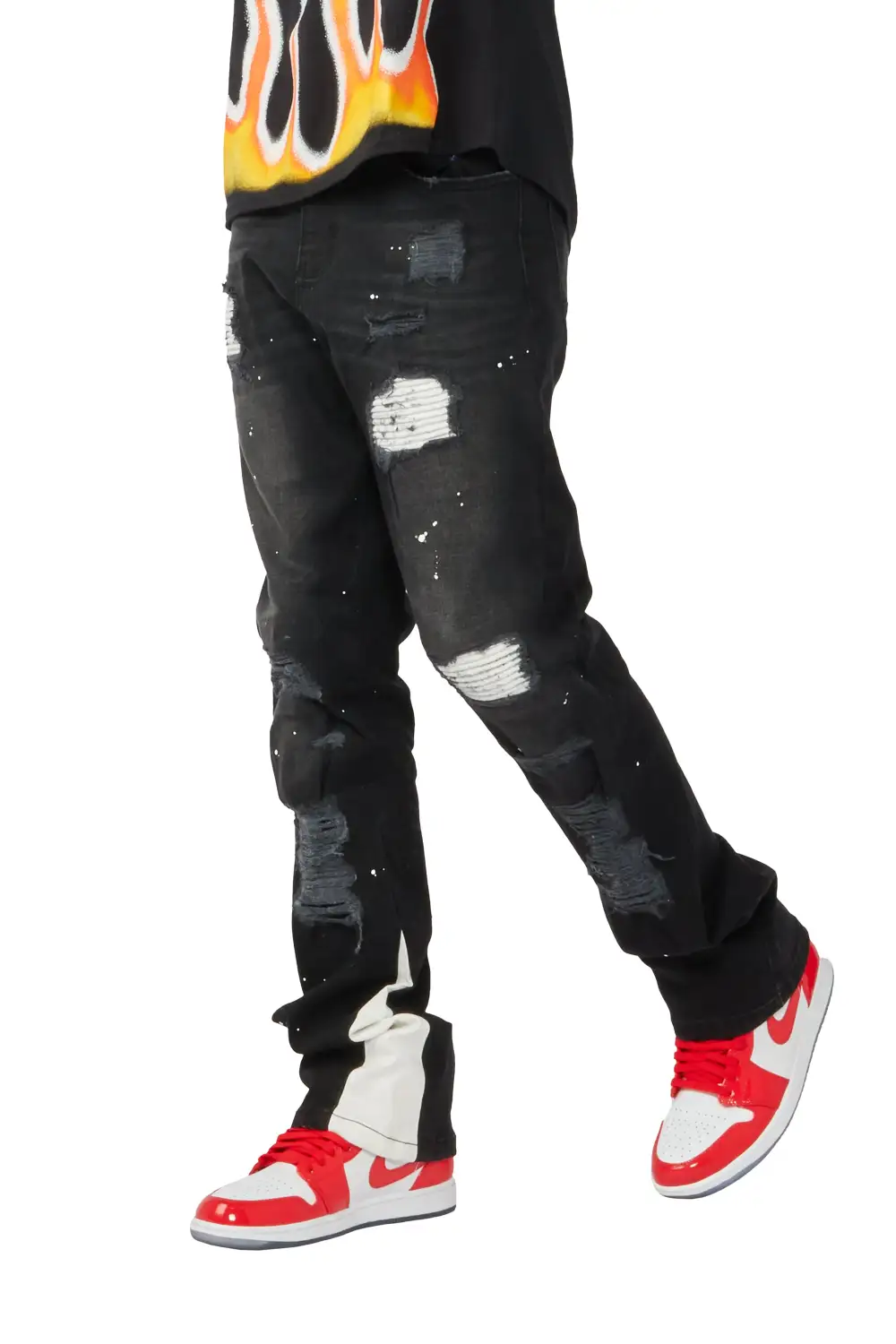 Edmund Black Stacked Flare Jean