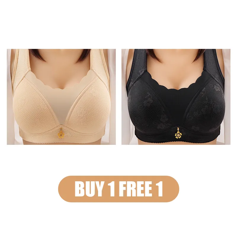 🔥BUY 1 GET 1 FREE(2packs)🔥Ladies Cotton Lace Full Cup Bra