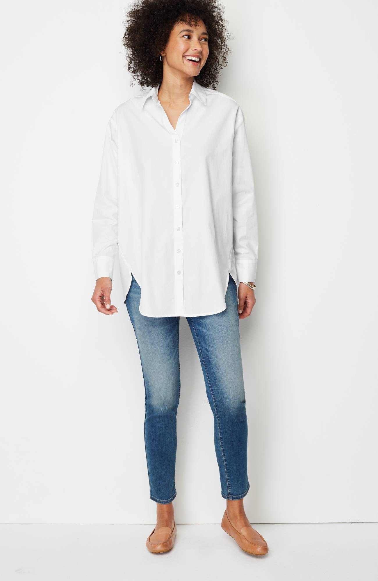 Oversized Cotton Poplin Tunic