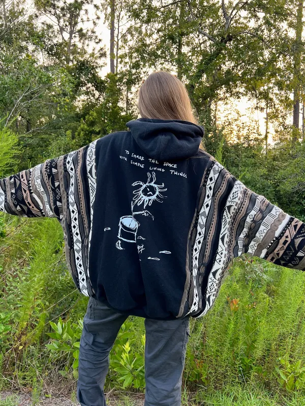Black Streetwear Leisure Hoodie Sweatshirts