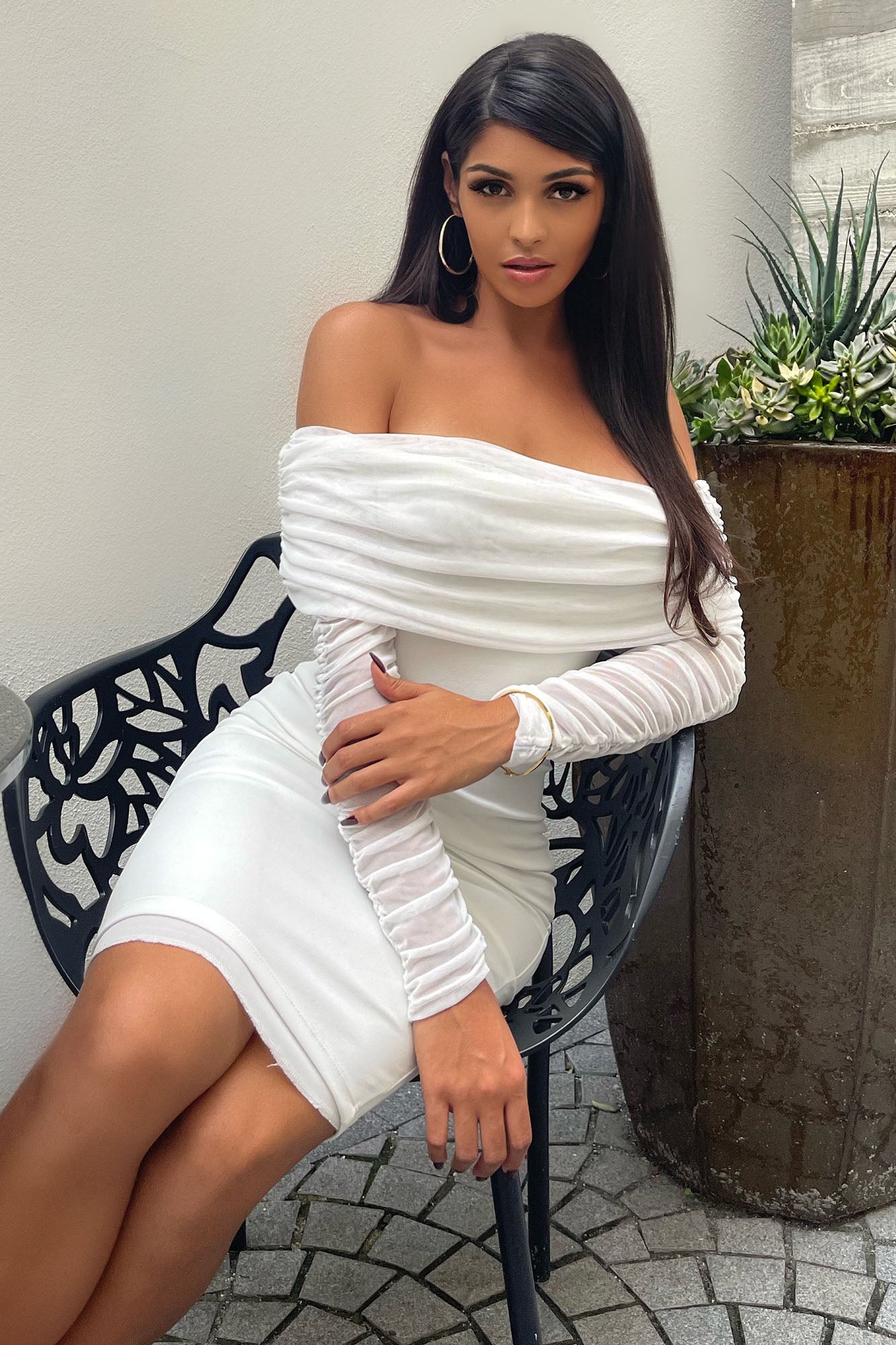 Take Me On A Dinner Date Dress - Off White