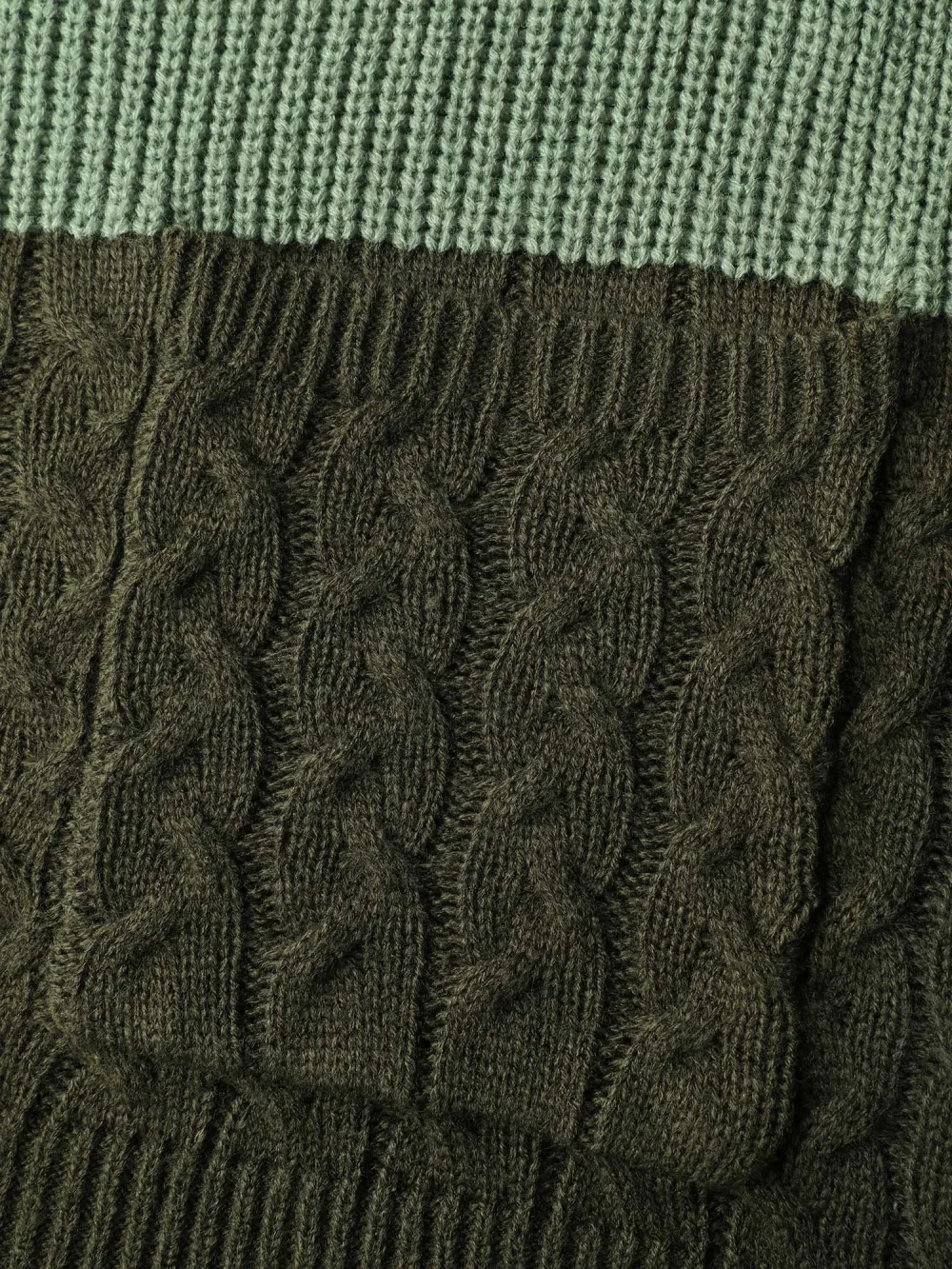 Texture Colorblock Contrast Knit Cardigan