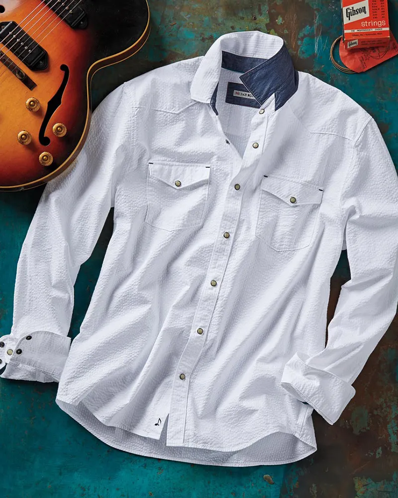 Men's Contrast Color Versatile Casual Shirt