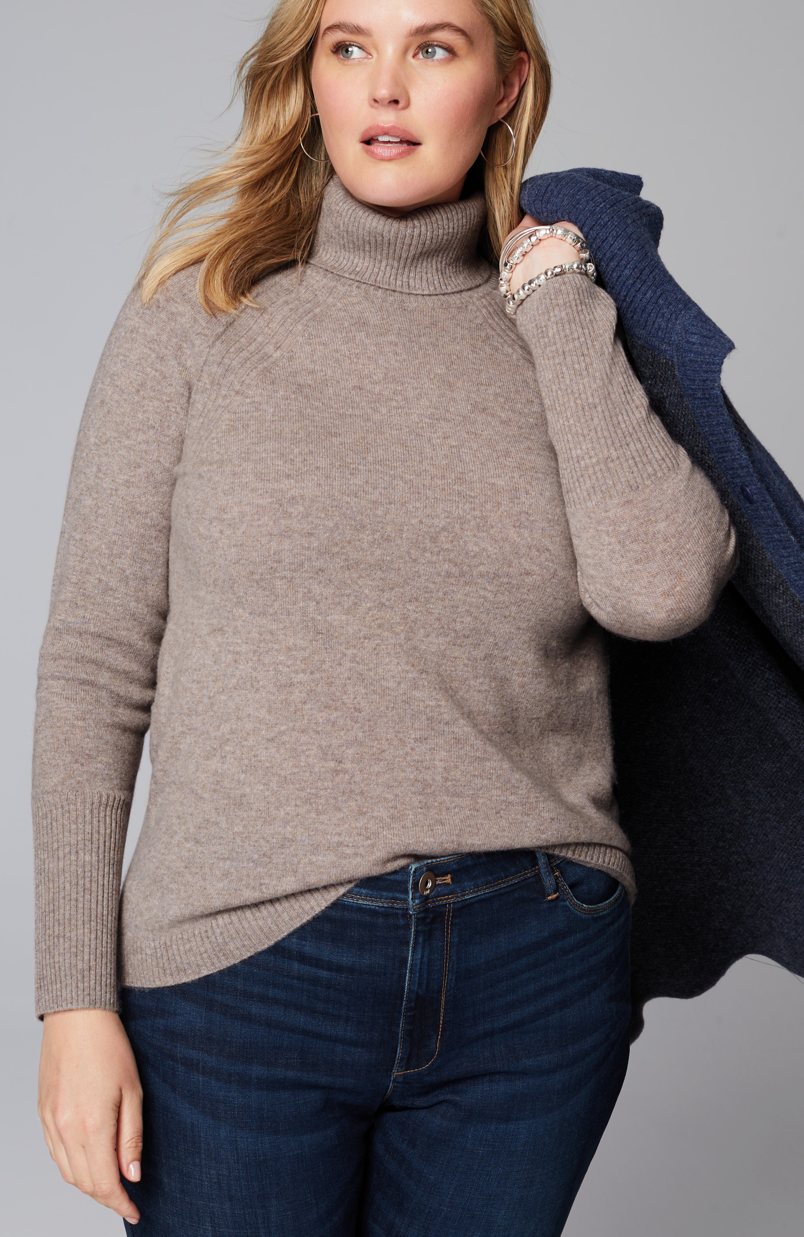 Cashmere Cowl-Neck Sweater