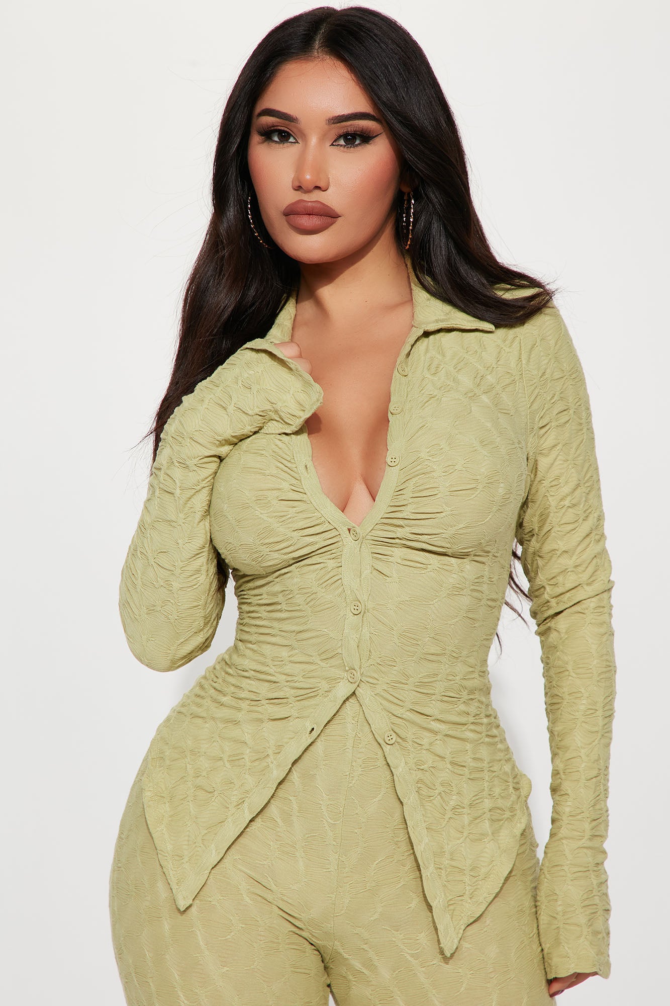 Petite Liliana Pant Set - Green