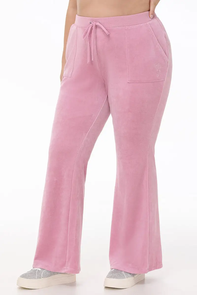 Plus-Size Heritage Cotton Velour Track Pants