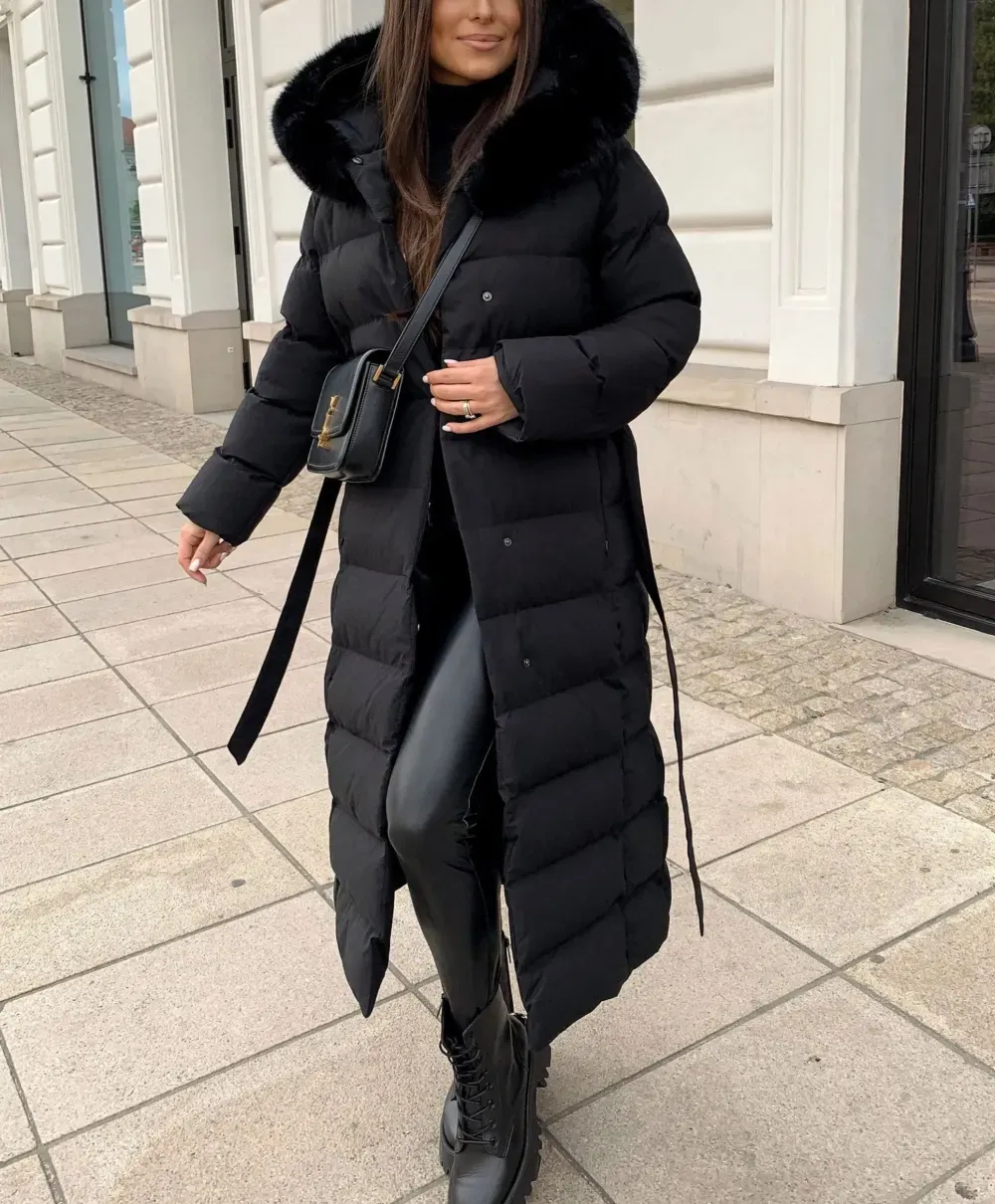 Urban Elegance Long Down Jacket