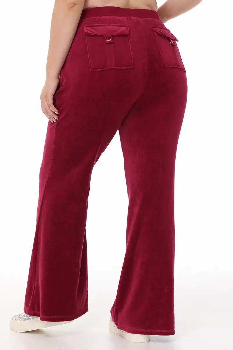 Plus-Size Heritage Cotton Velour Track Pants