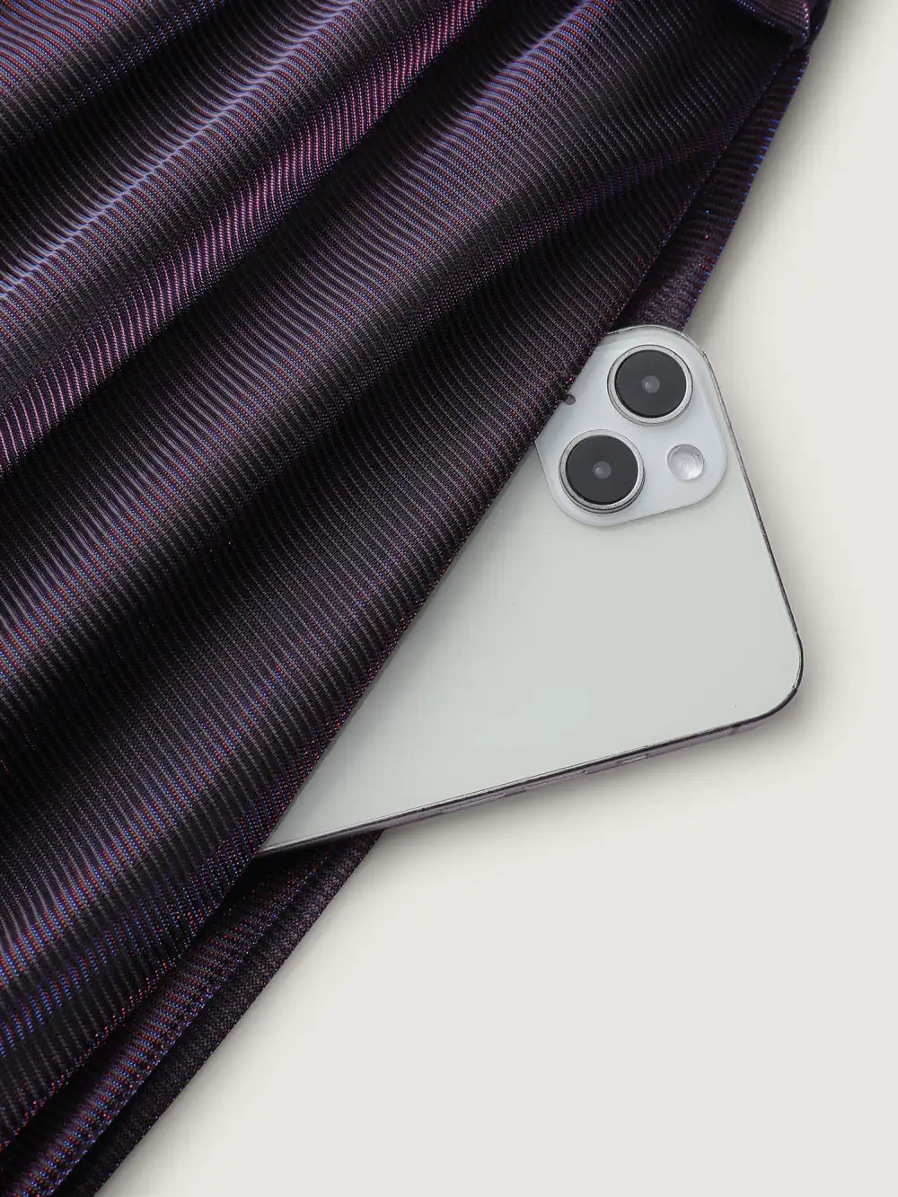 Shimmery Lined Shirred Waist Pockets Maxi Dress