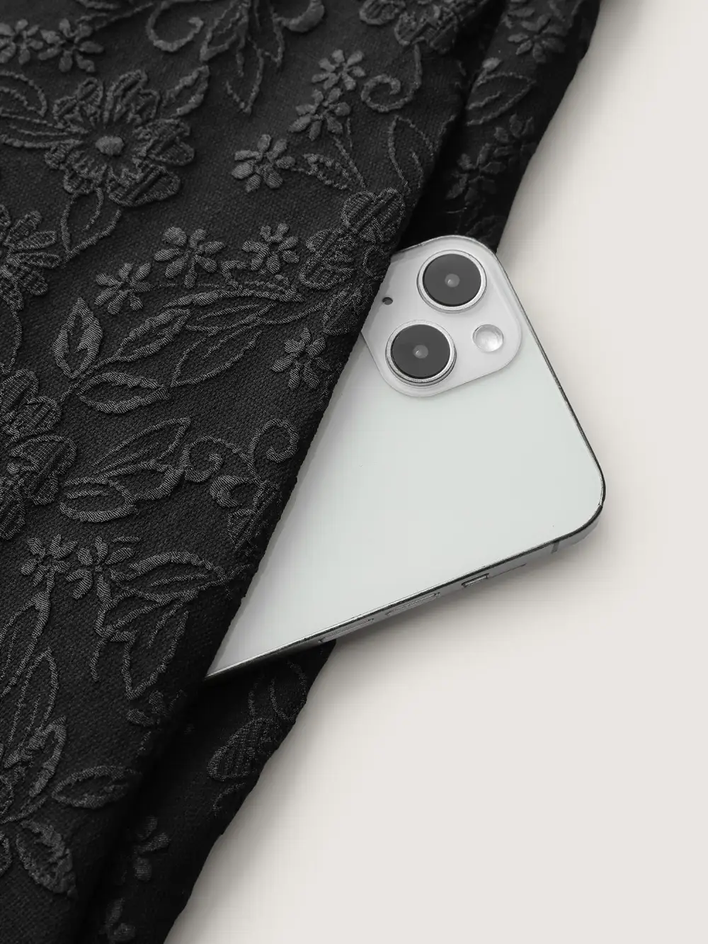 Solid Jacquard Puff Sleeve Midi Dress