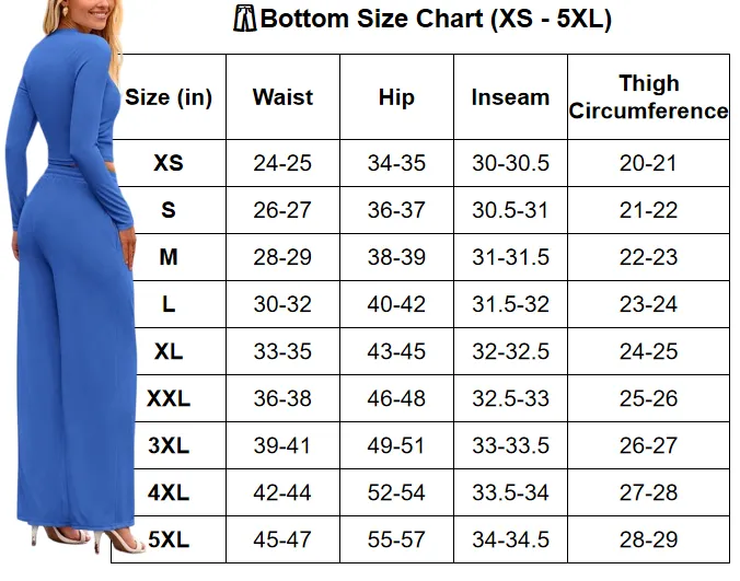 2-Piece Ribbed Knit Long Sleeve Crop Top Wide Leg Pants Matching Lounge Set Loungewear