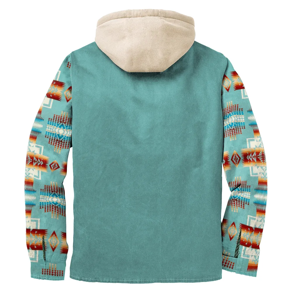 Men's Autumn & Winter Outdoor Casual Vintage Ethnic Hooded Jacket