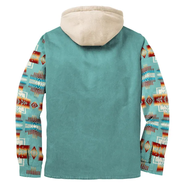 Men's Autumn & Winter Outdoor Casual Vintage Ethnic Hooded Jacket