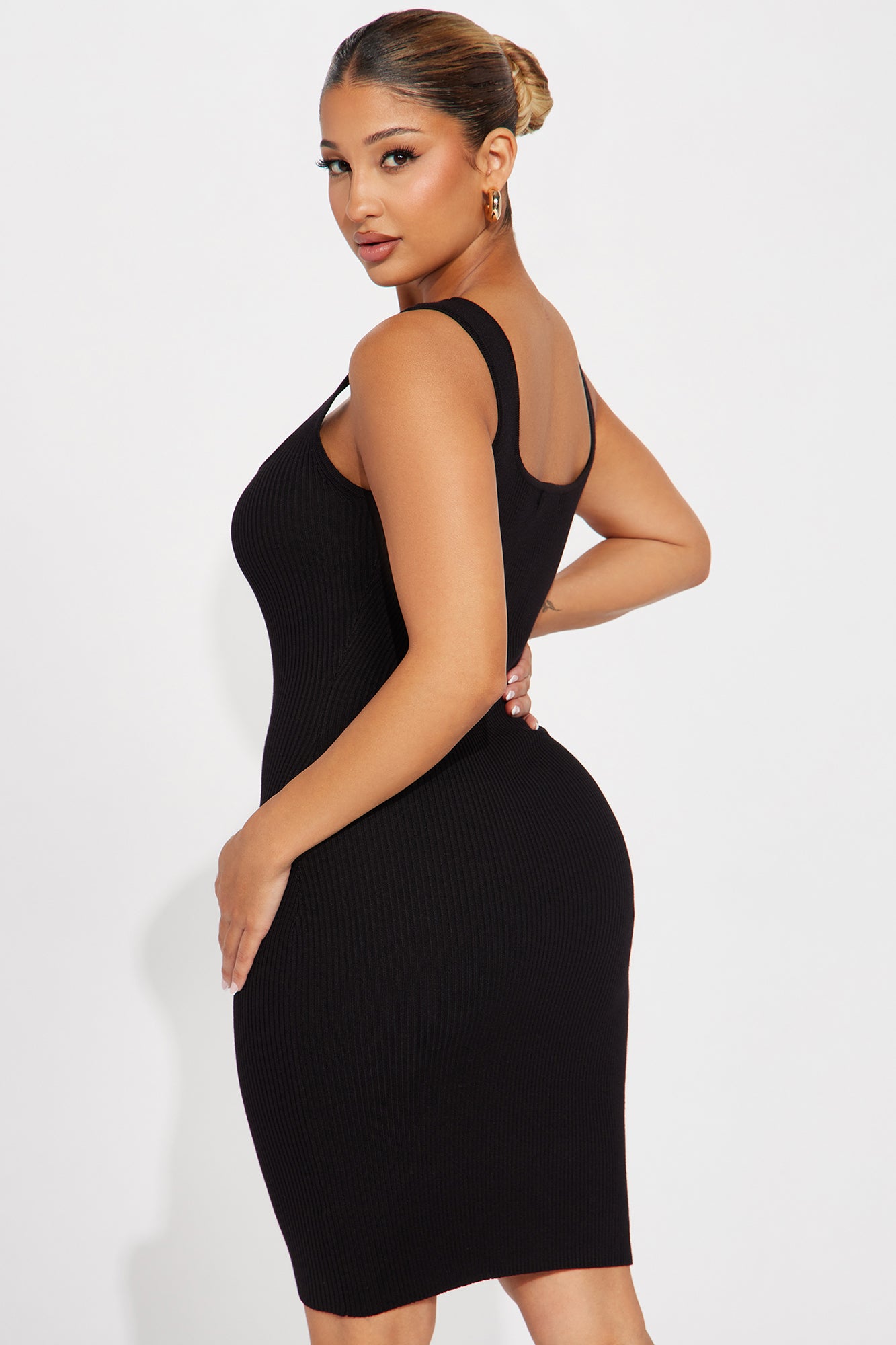 Kendall Sweater Mini Dress - Black