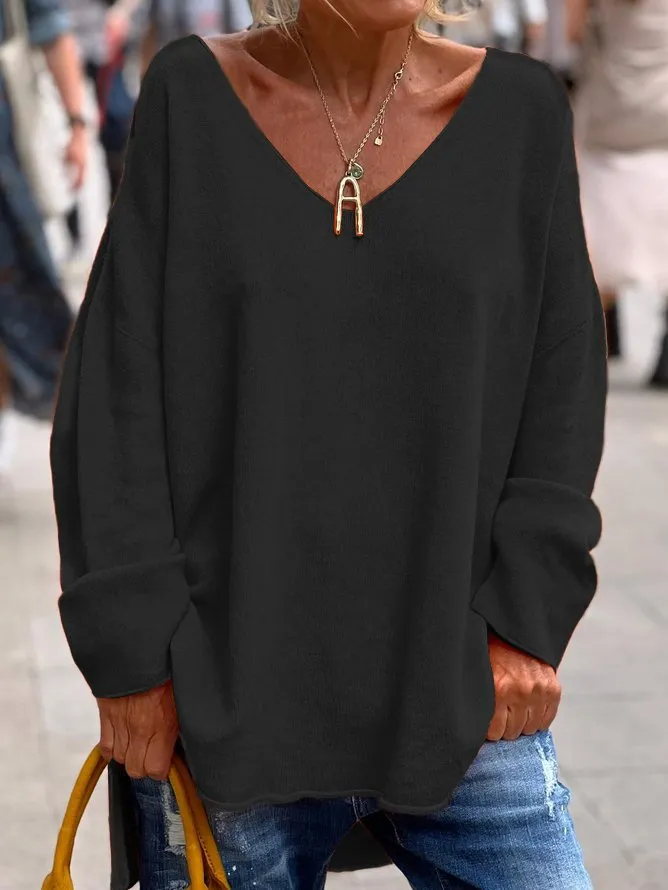 Casual Regular Fit Plain Wool/Knitting Sweater