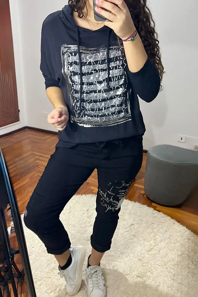 Women's sequin pattern Top and Pants 2-Piece Set