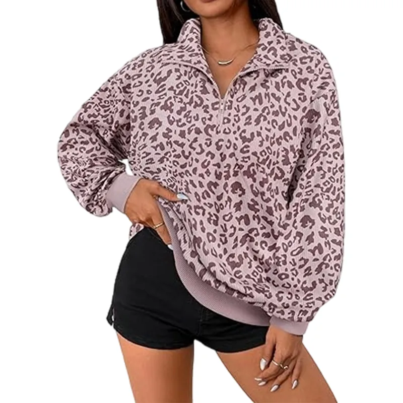 Women Casual Zip Up Sweatshirt