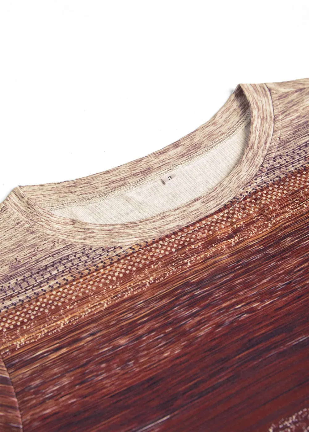 Multi Color Patchwork Tribal Print Long Sleeve Sweatshirt