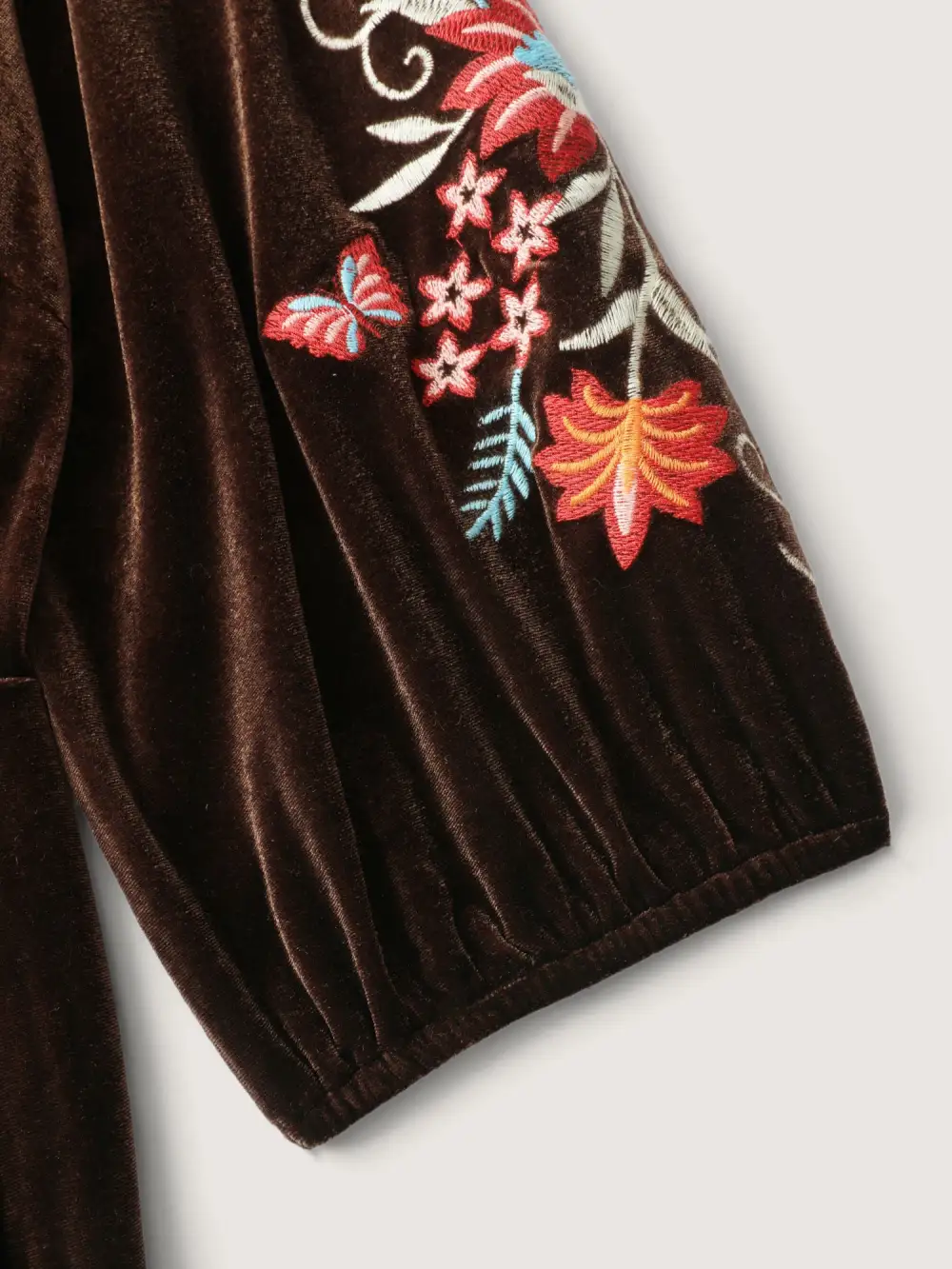 Floral Embroidered Stretchy Waist Pockets Midi Dress