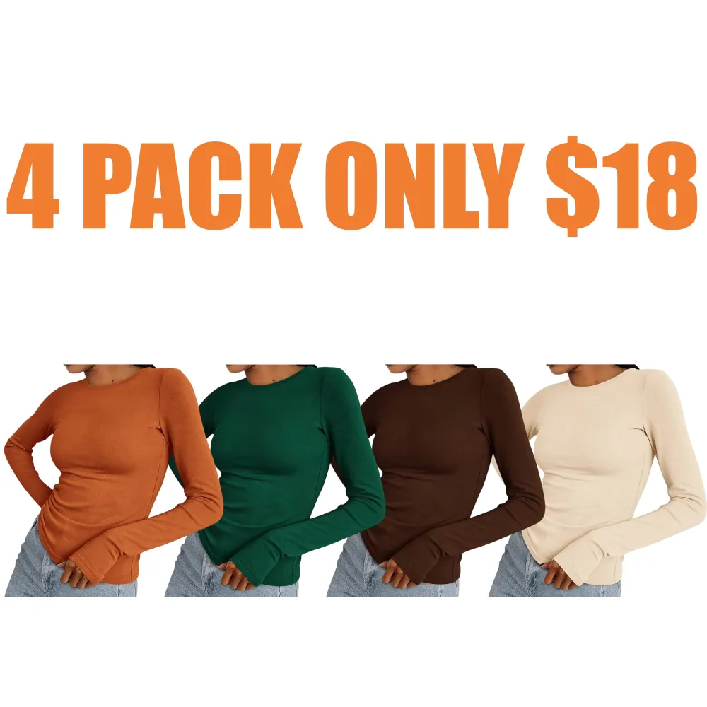 Women's Casual Long Sleeve Crew Neck Top