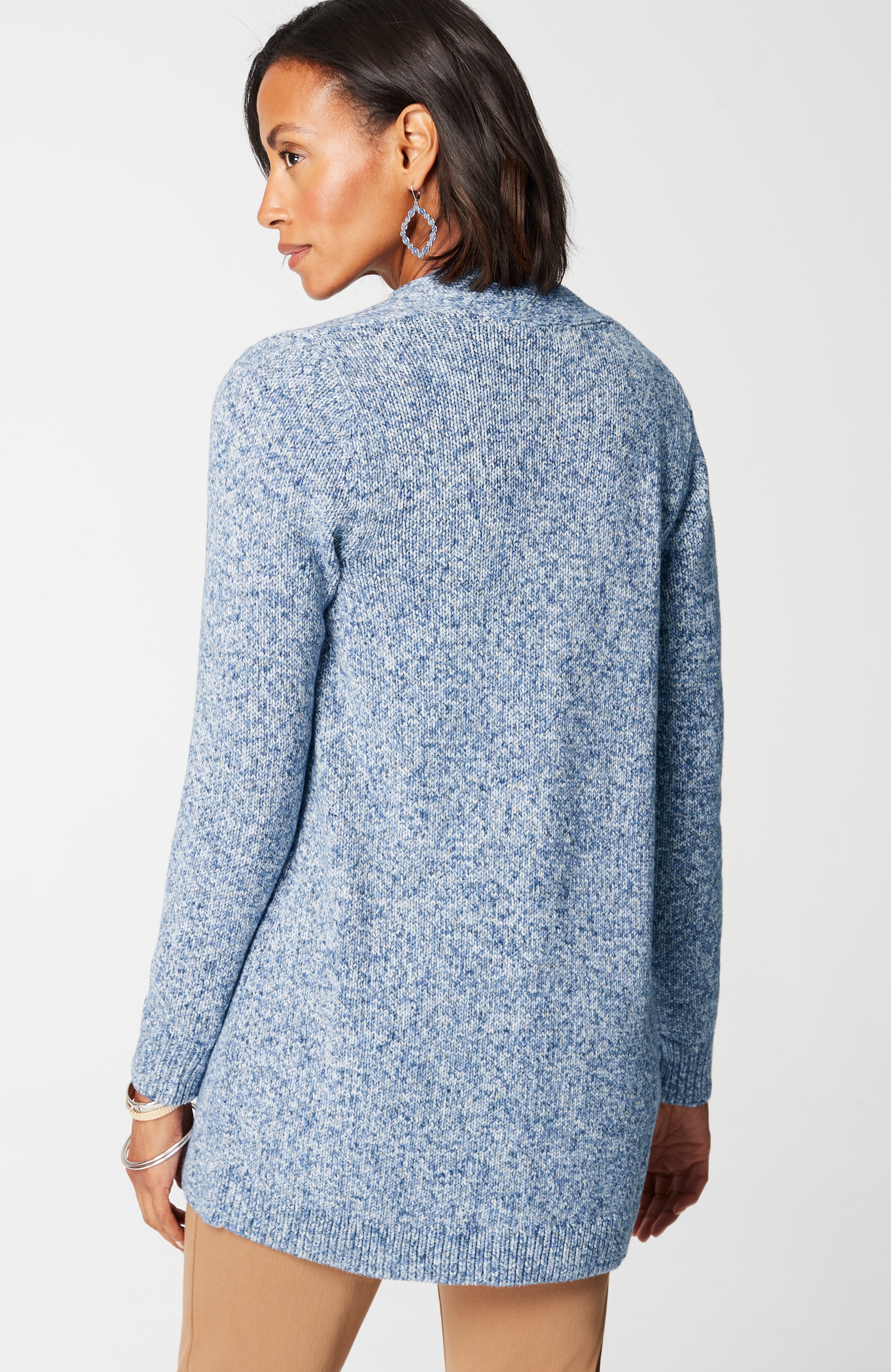 Wearever Tweed Open-Front Cardi