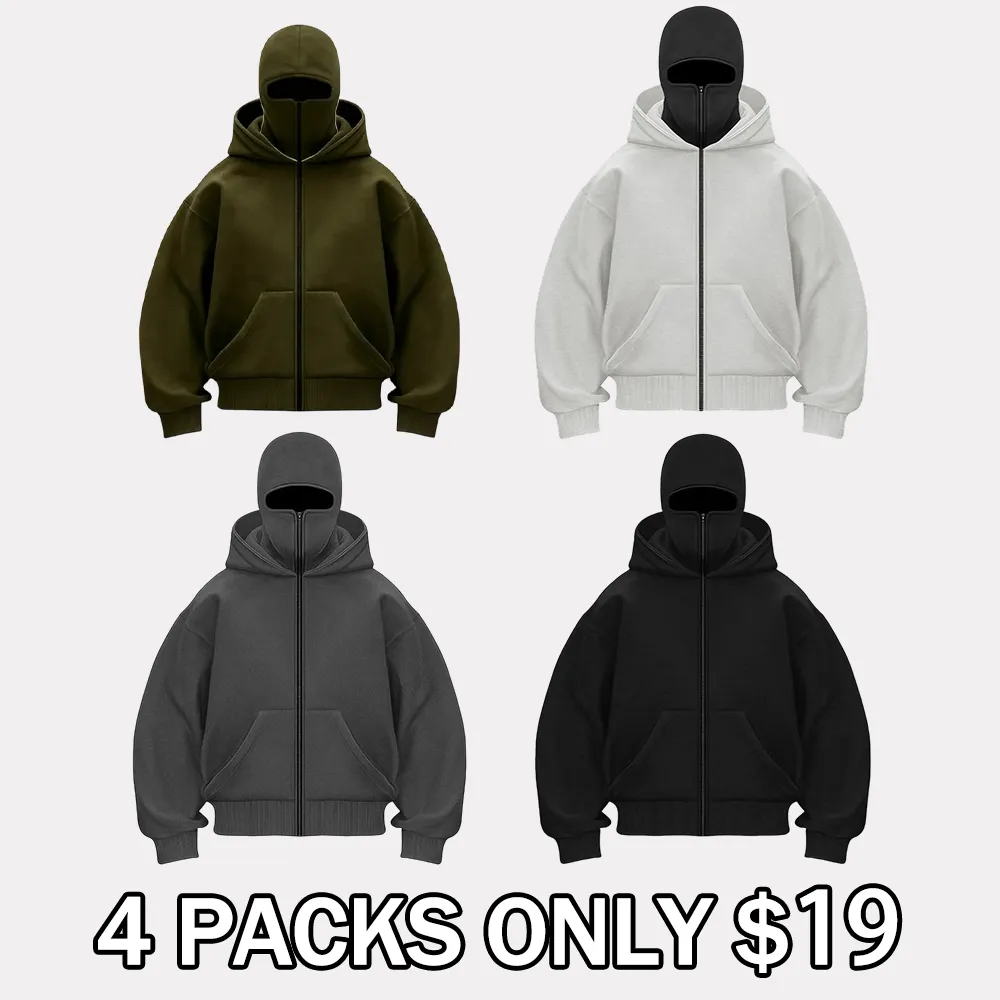 Balaclava Hoodie With Built-In Zip