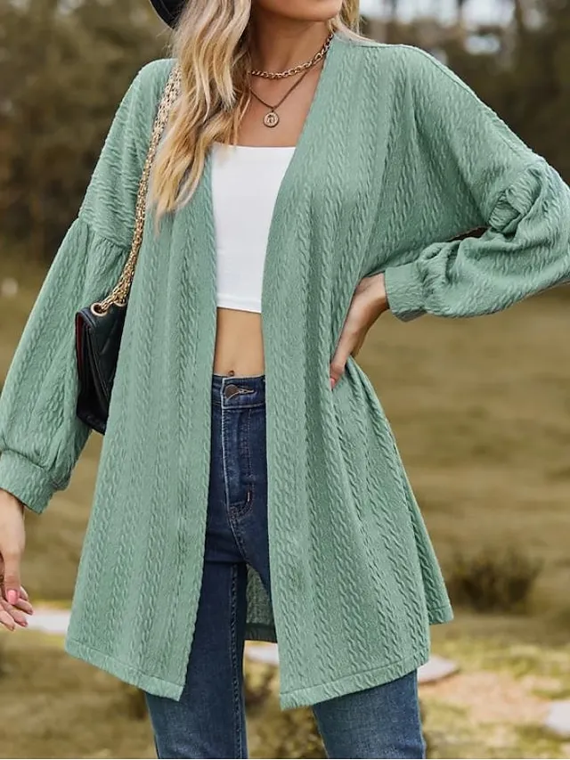 Women's Dailywear Patchwork Solid Color Windproof Fashion Loose Fit Outerwear Long Sleeve Spring