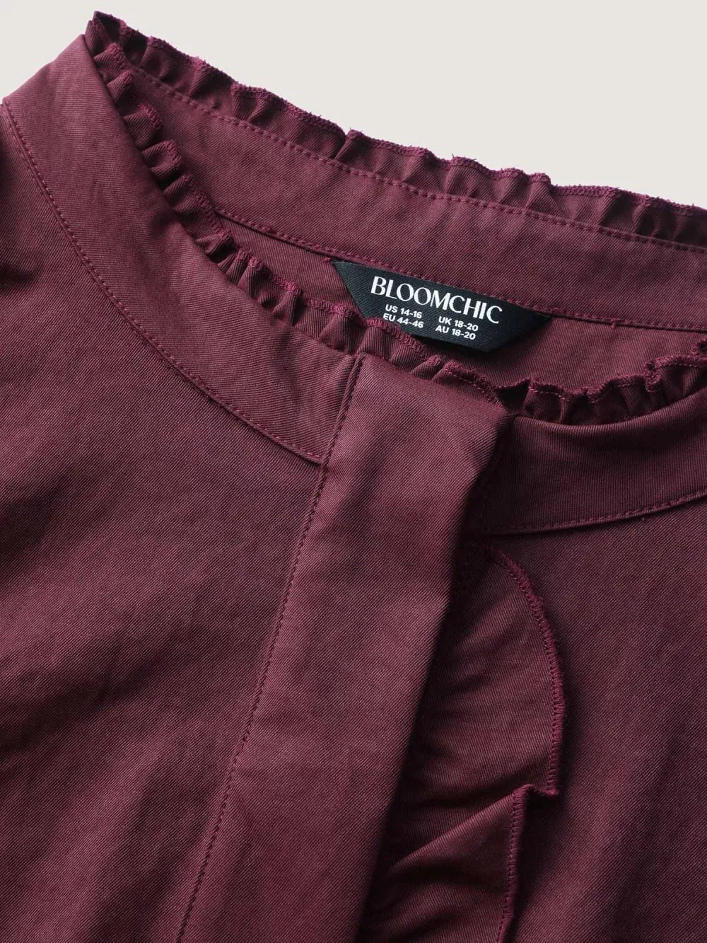 Ruffled Edge Cropped Hem Pocket Jacket