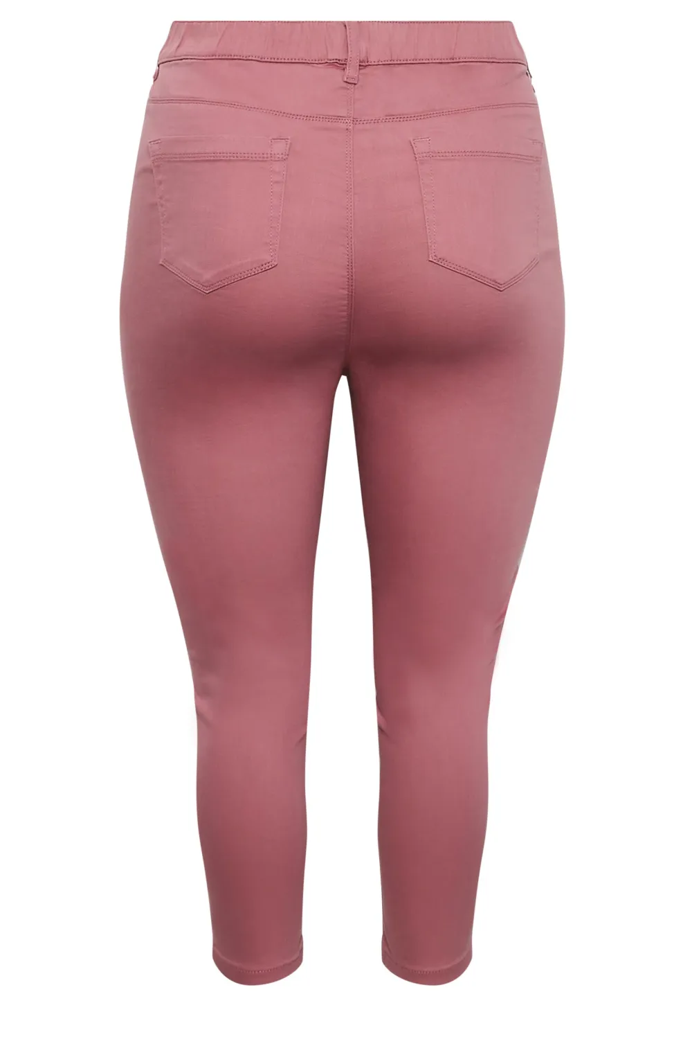 YOURS Curve Rose Pink Cropped Stretch GRACE Jeggings