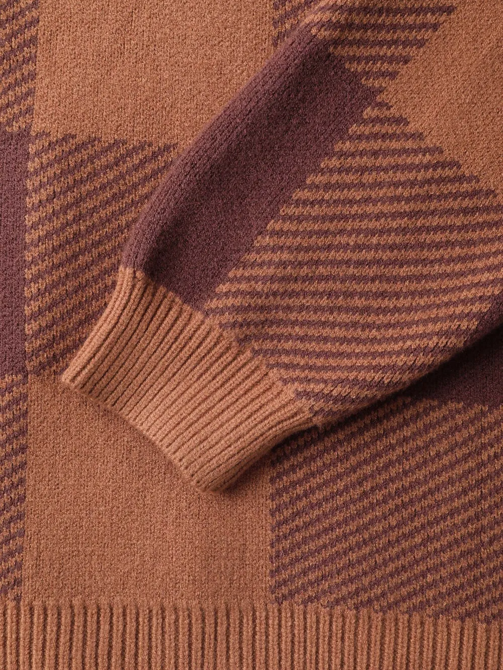 Supersoft Checkered Pattern Pullover