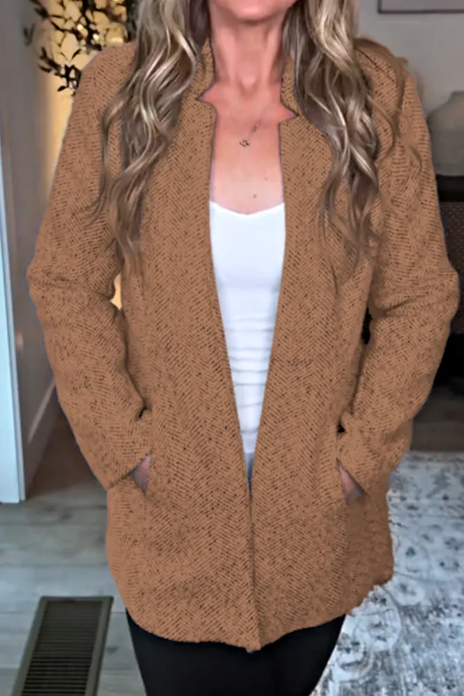 Women's solid color casual jacket