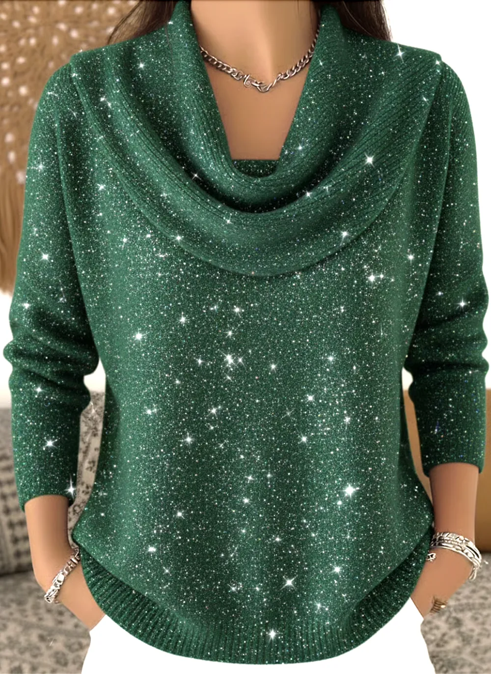 Regular Fit Christmas Cotton Casual Sweater