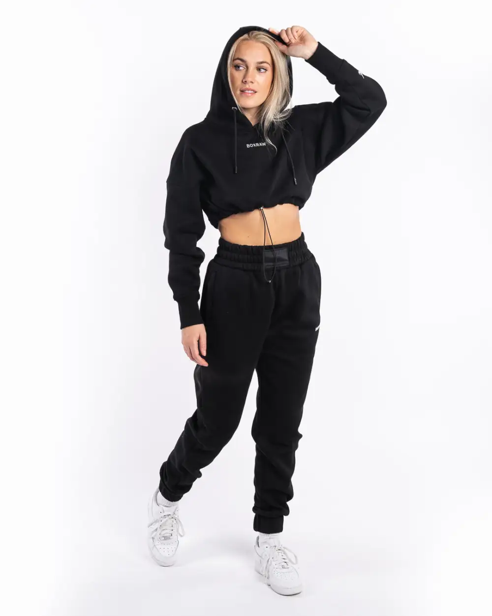 Johnson Cropped Hoodie - Black