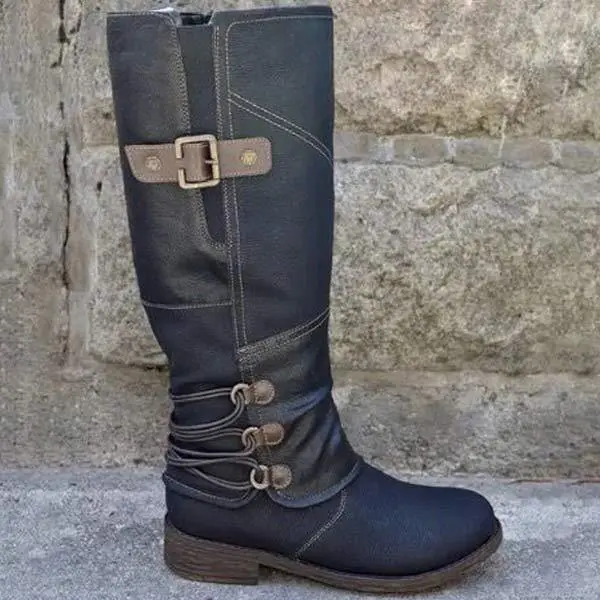 Women'S Vintage Side Zip Tall Rider Boots 52117121C