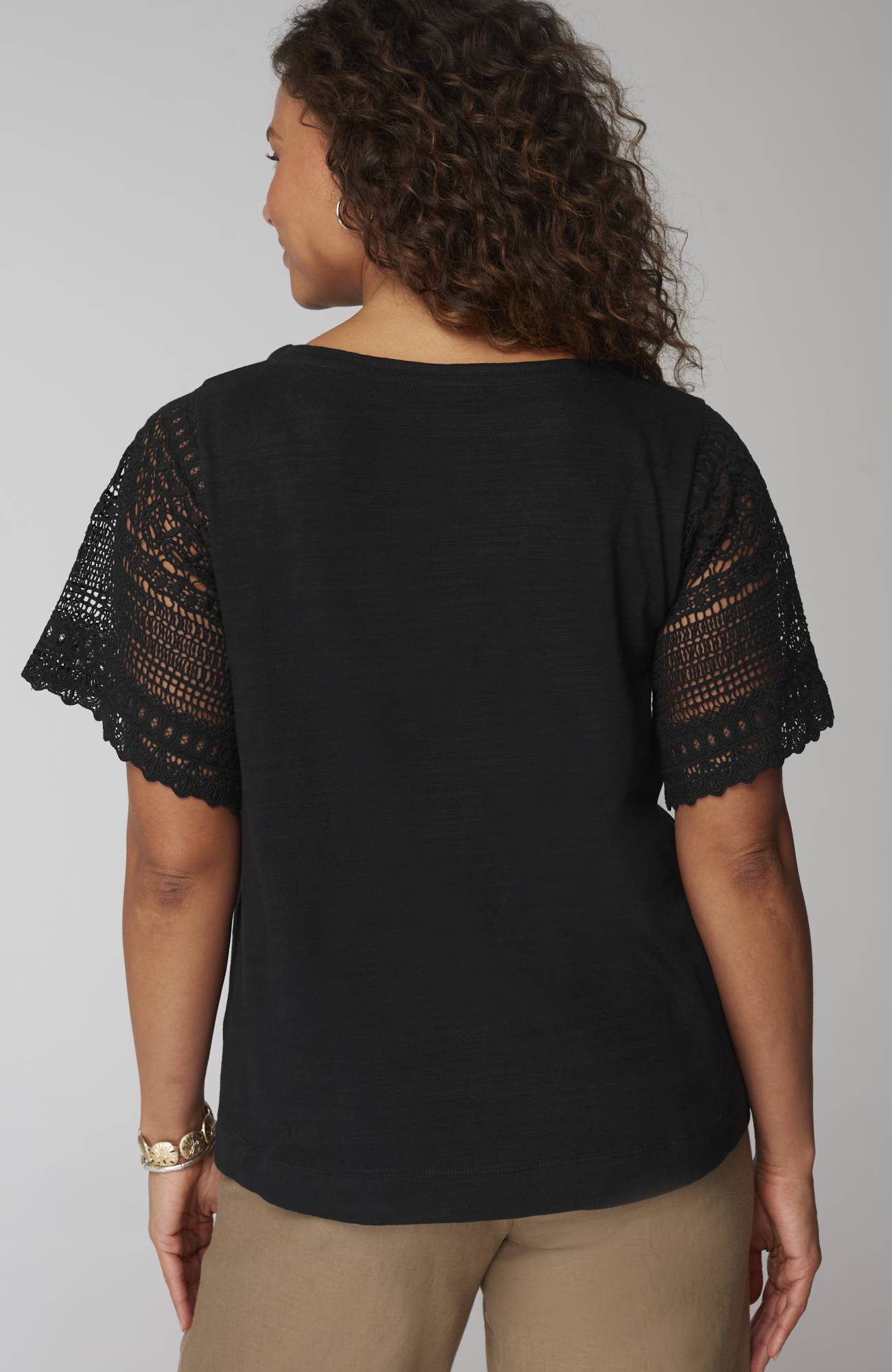 Crochet-Sleeve Top