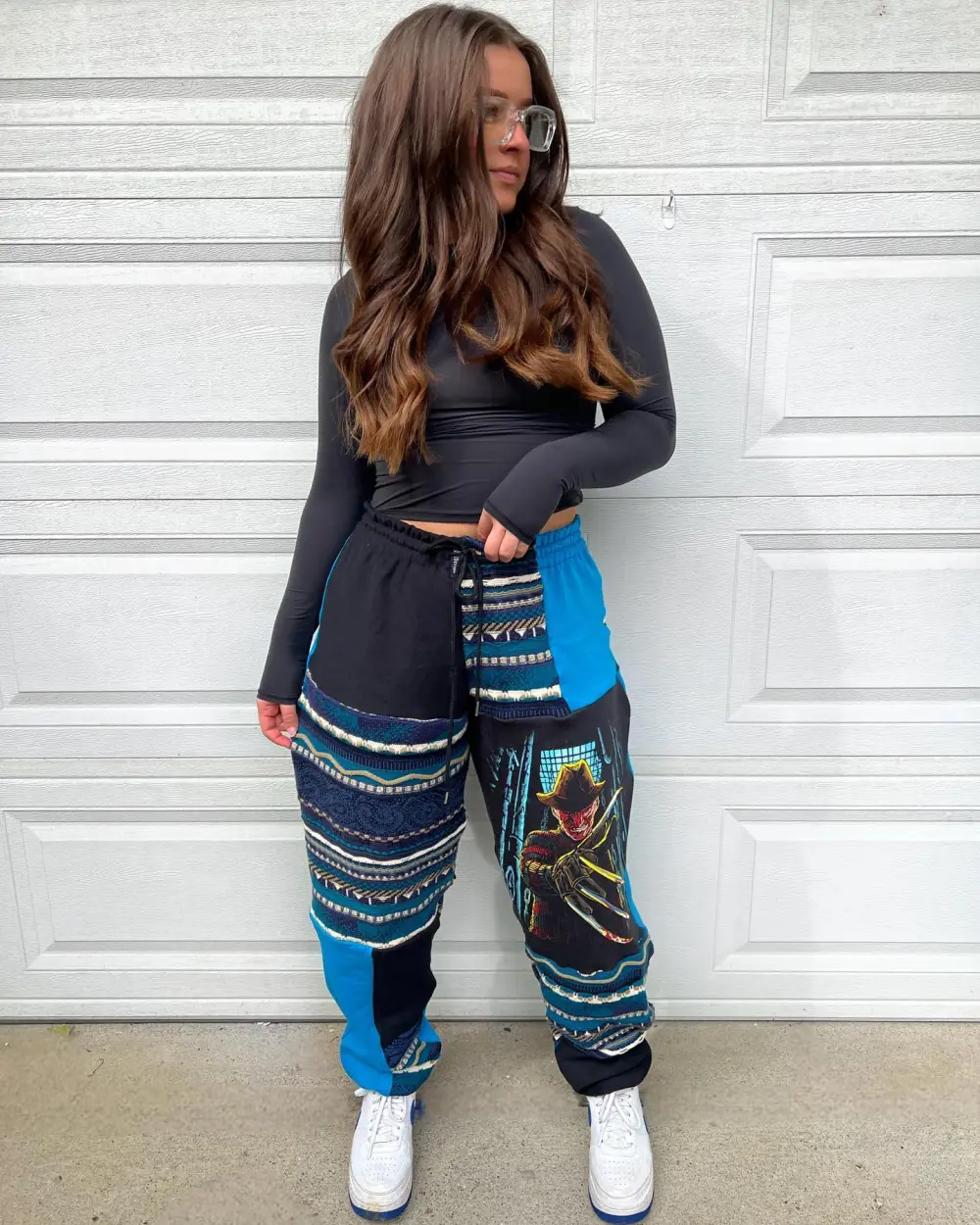 Navy sweatpants how perfect and cozy piece for your Halloween day