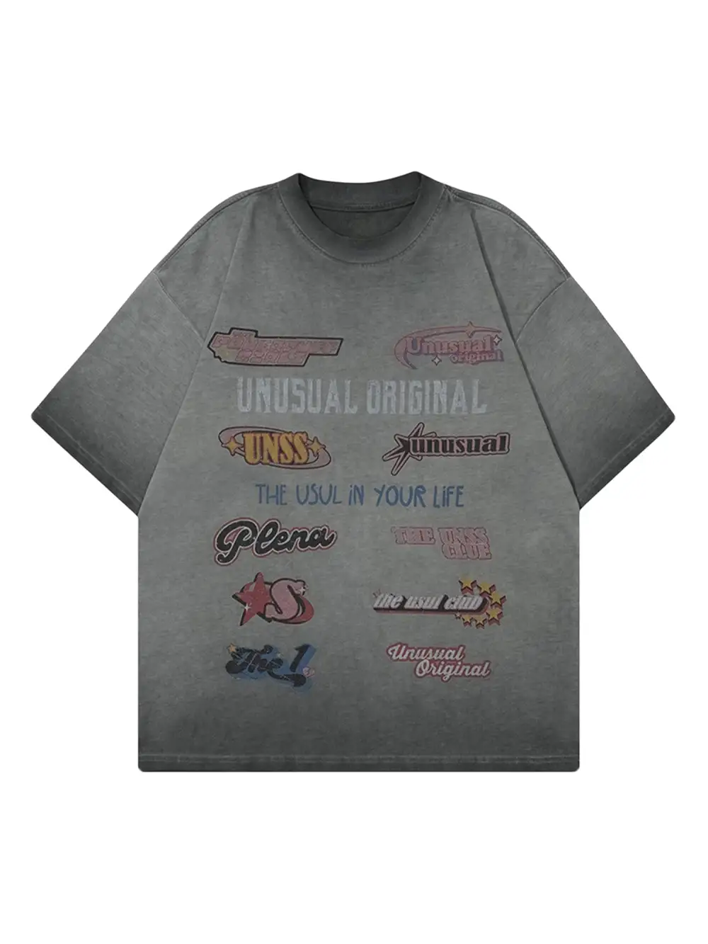 Retro High Street Letter Print Oversize Loose T-shirt - 1510