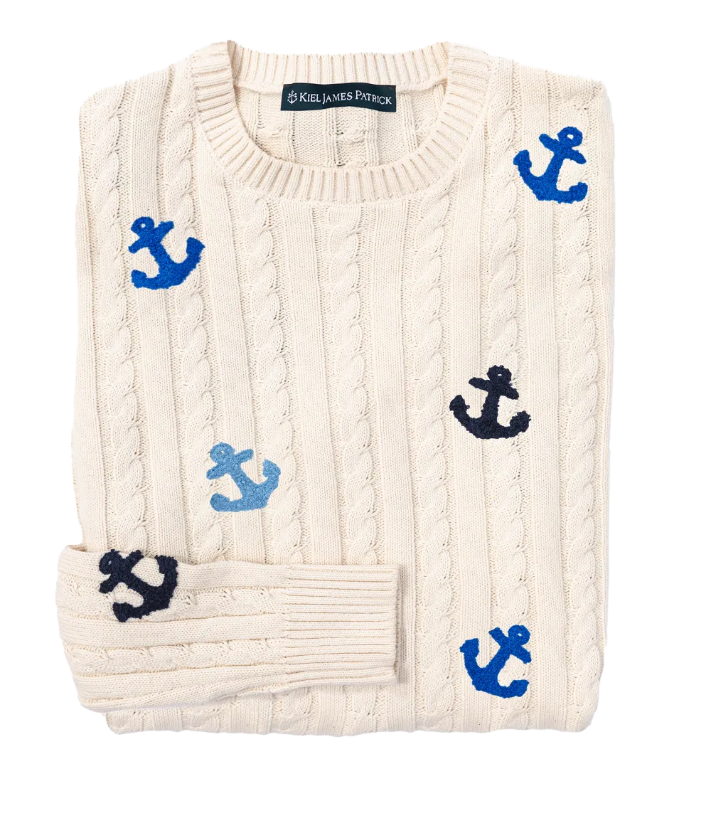 Anchors Aweigh Cable Knit Sweater