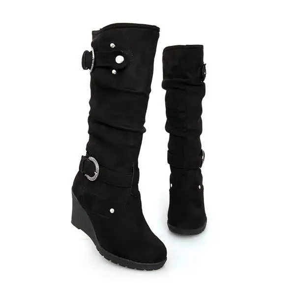 Women'S Round Toe Wedge Snow Boots 88992763C