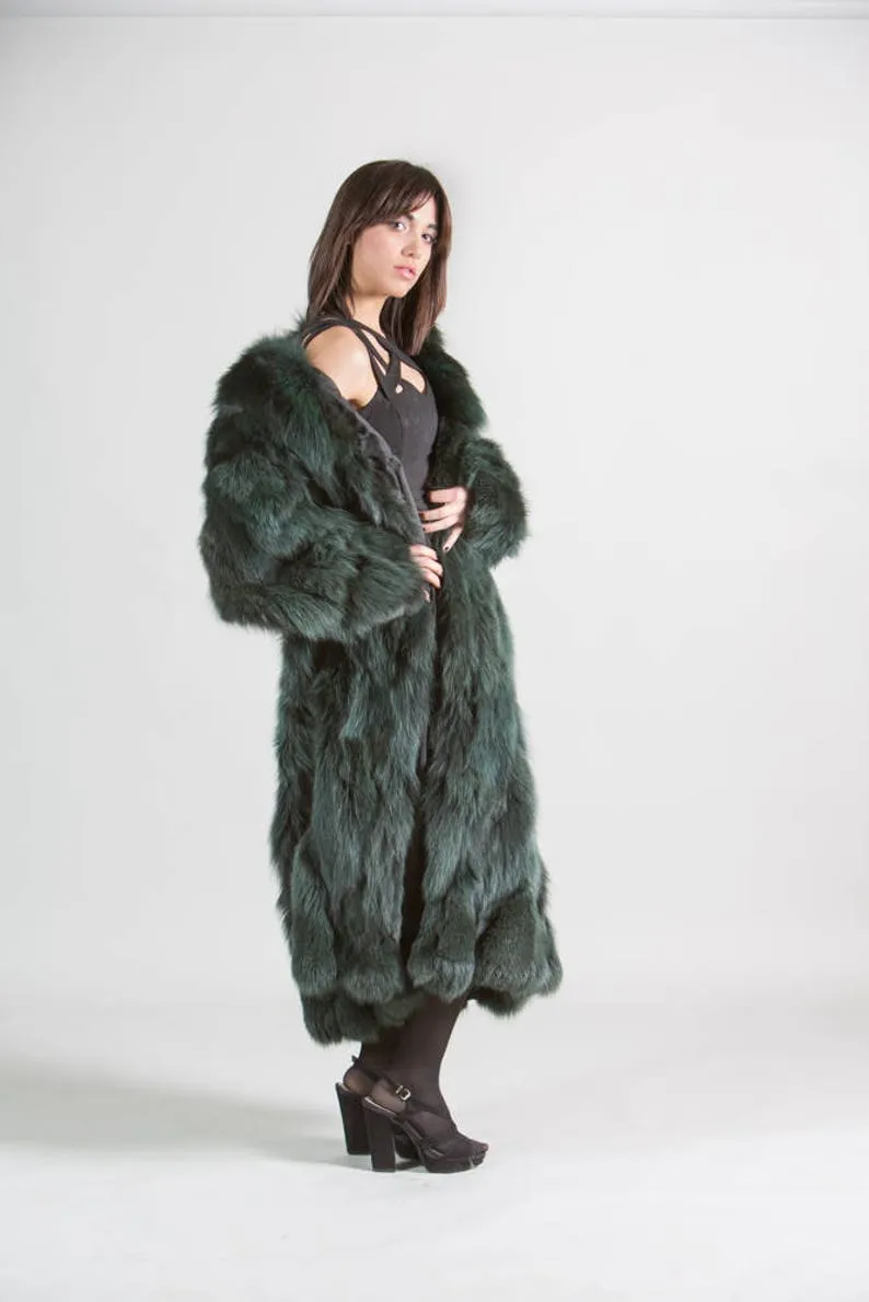 Green Fox Fur Coat