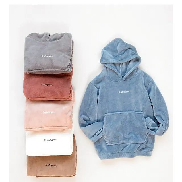 Women's Sweatshirt Tracksuit Pants Sets Solid Color Valentine's Day Casual Daily Black White Pink Long Sleeve Basic Hooded Regular Fit Fall & Winter