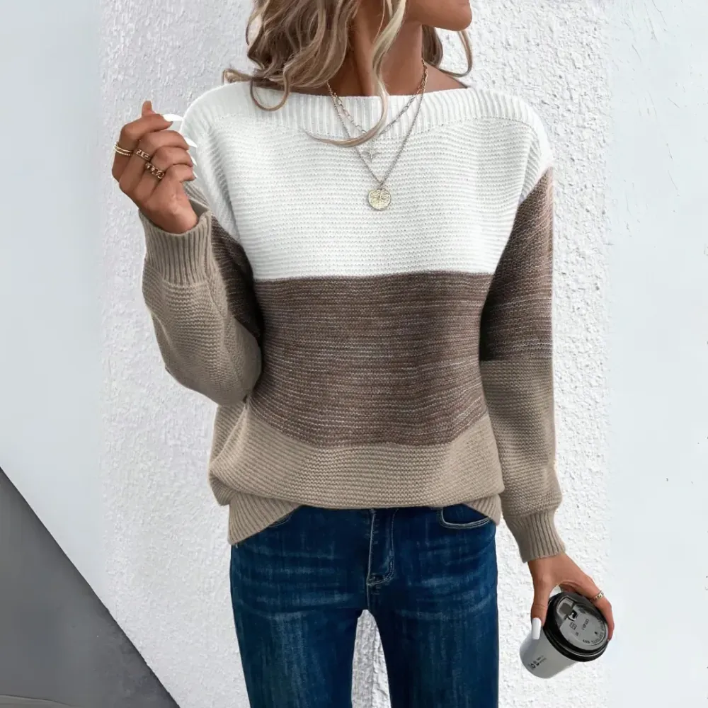 Clara - Elegant Patchwork Sweater