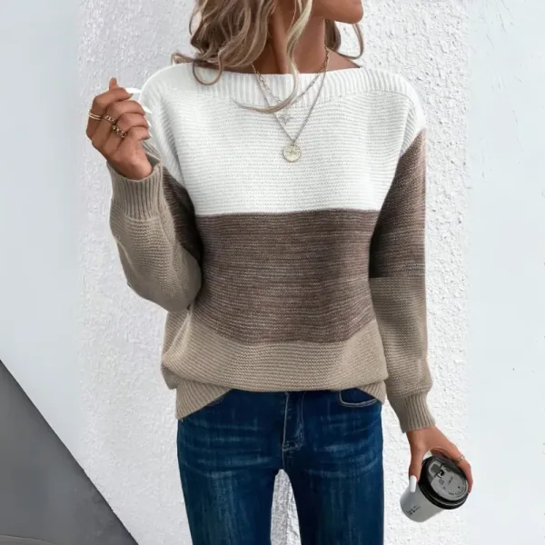 Clara - Elegant Patchwork Sweater